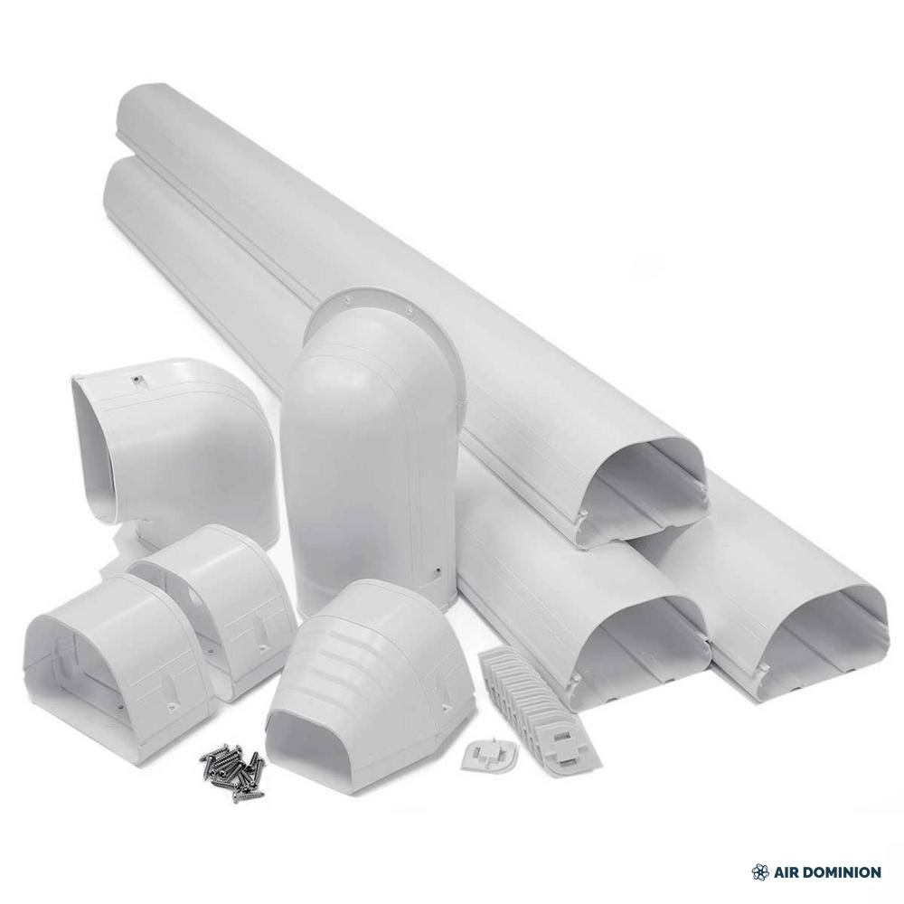 Air Dominion Line Set Cover Wall Duct Kit, 4.5 in. x 12 ft. - front view