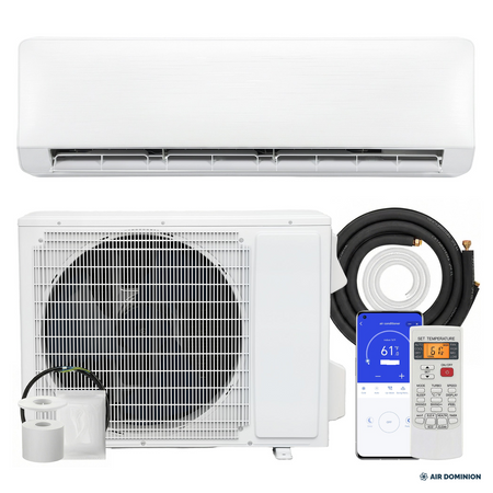 Air Dominion 24,000 BTU 21 SEER2 Single Zone Cold Climate Wall-Mounted Mini Split Heat Pump System - front view