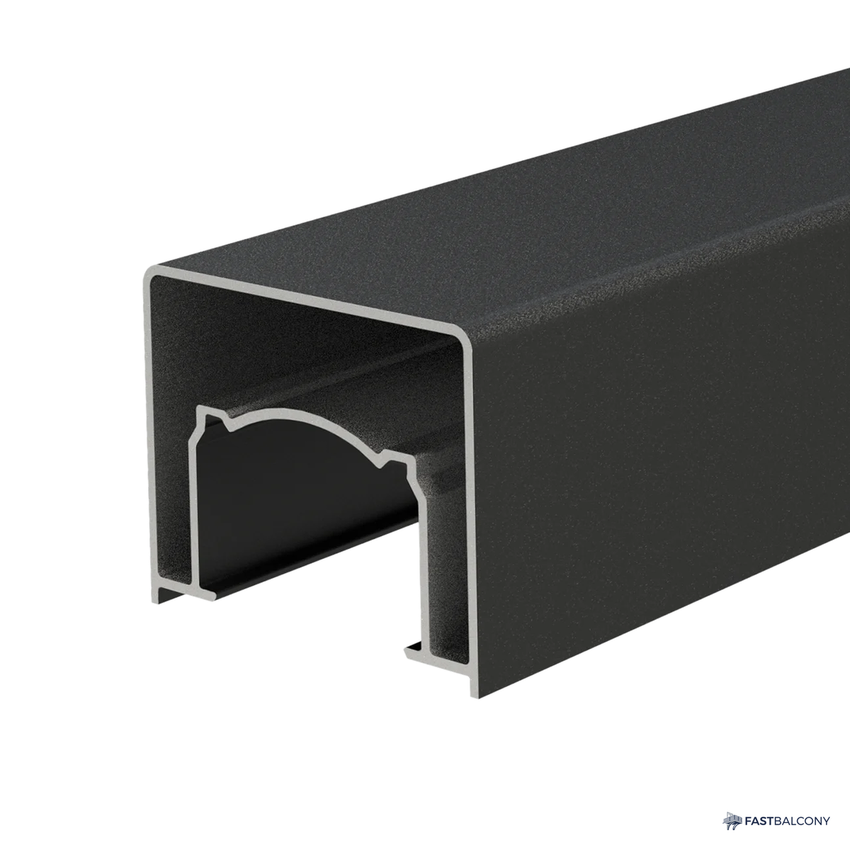 Fast Balcony Top Rail and Bottom Rail Profile Set - elevation view