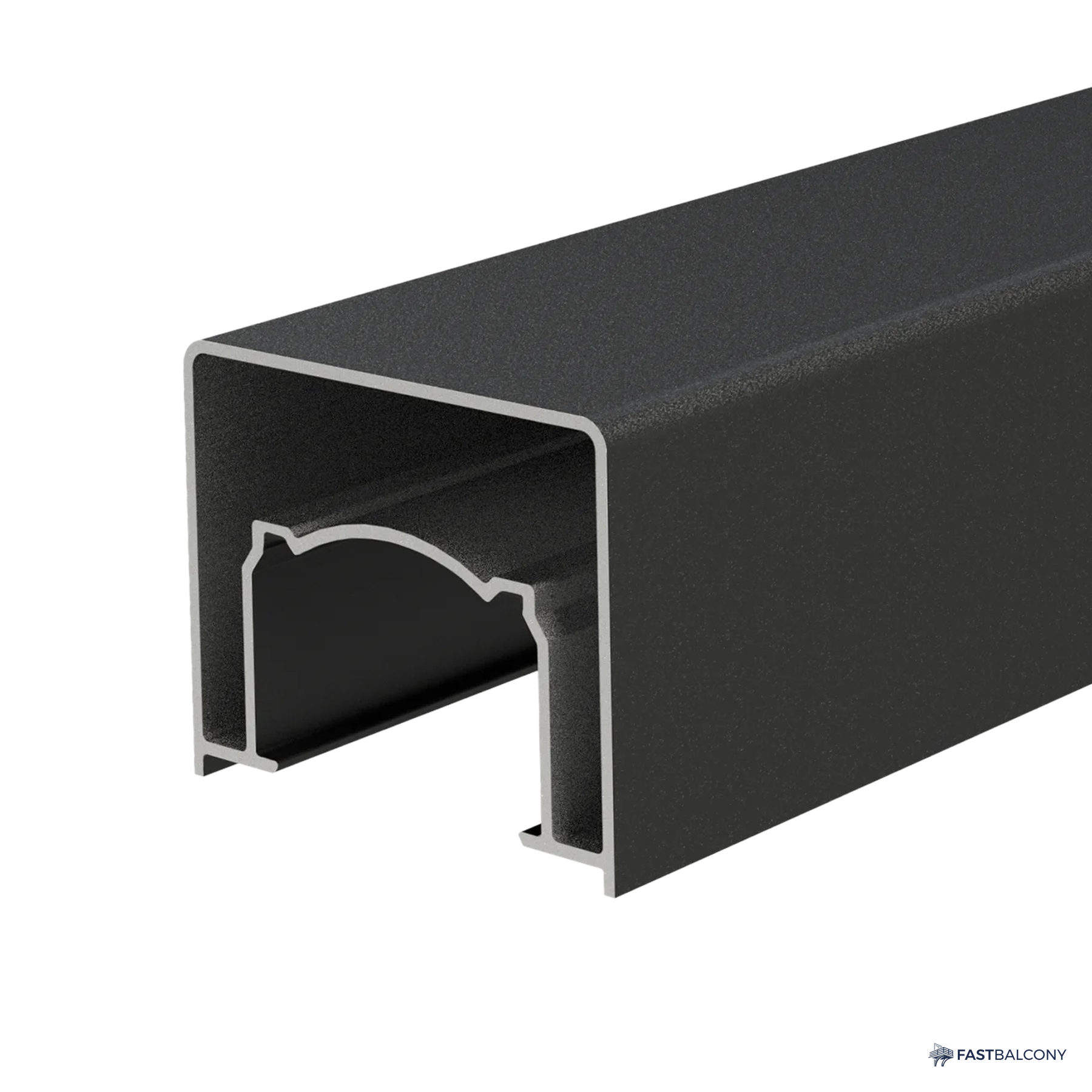 Fast Balcony Top Rail and Bottom Rail Profile Set - elevation view