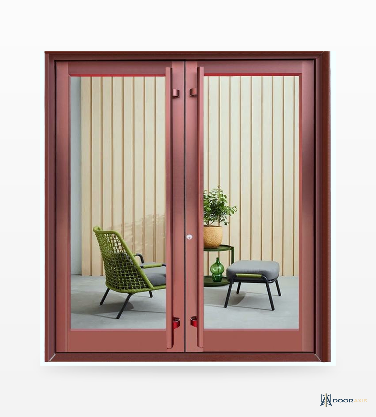 Door Axis 100 Series Commercial Glass Entry Door with Floor Closer - front view