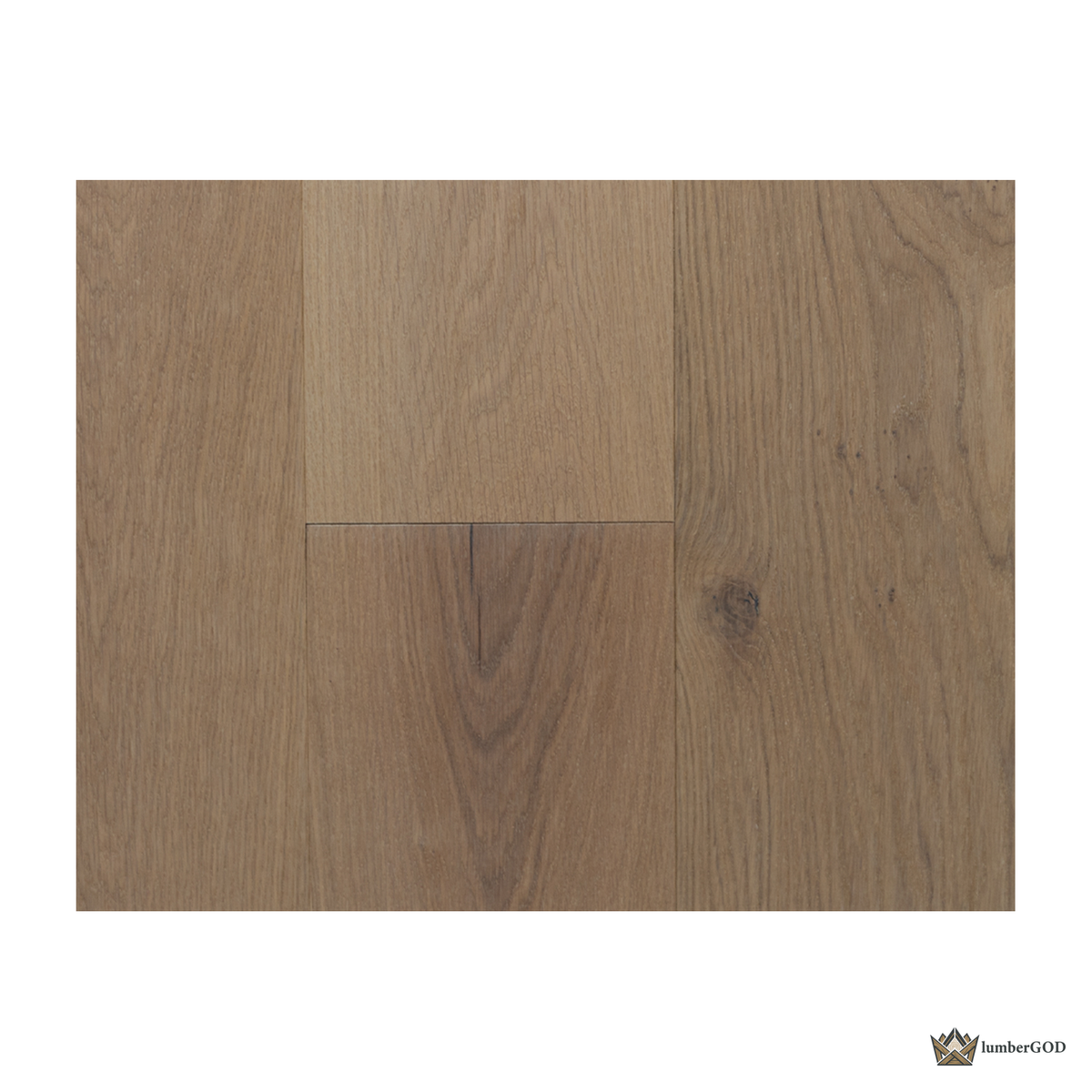 Lumber God Engineered European White Oak Flooring, 7-1/2 in Wide Plank - front view