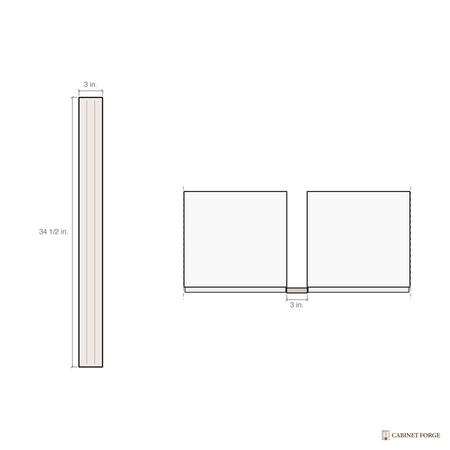 Cabinet Forge Cabinet Filler Strips - front view