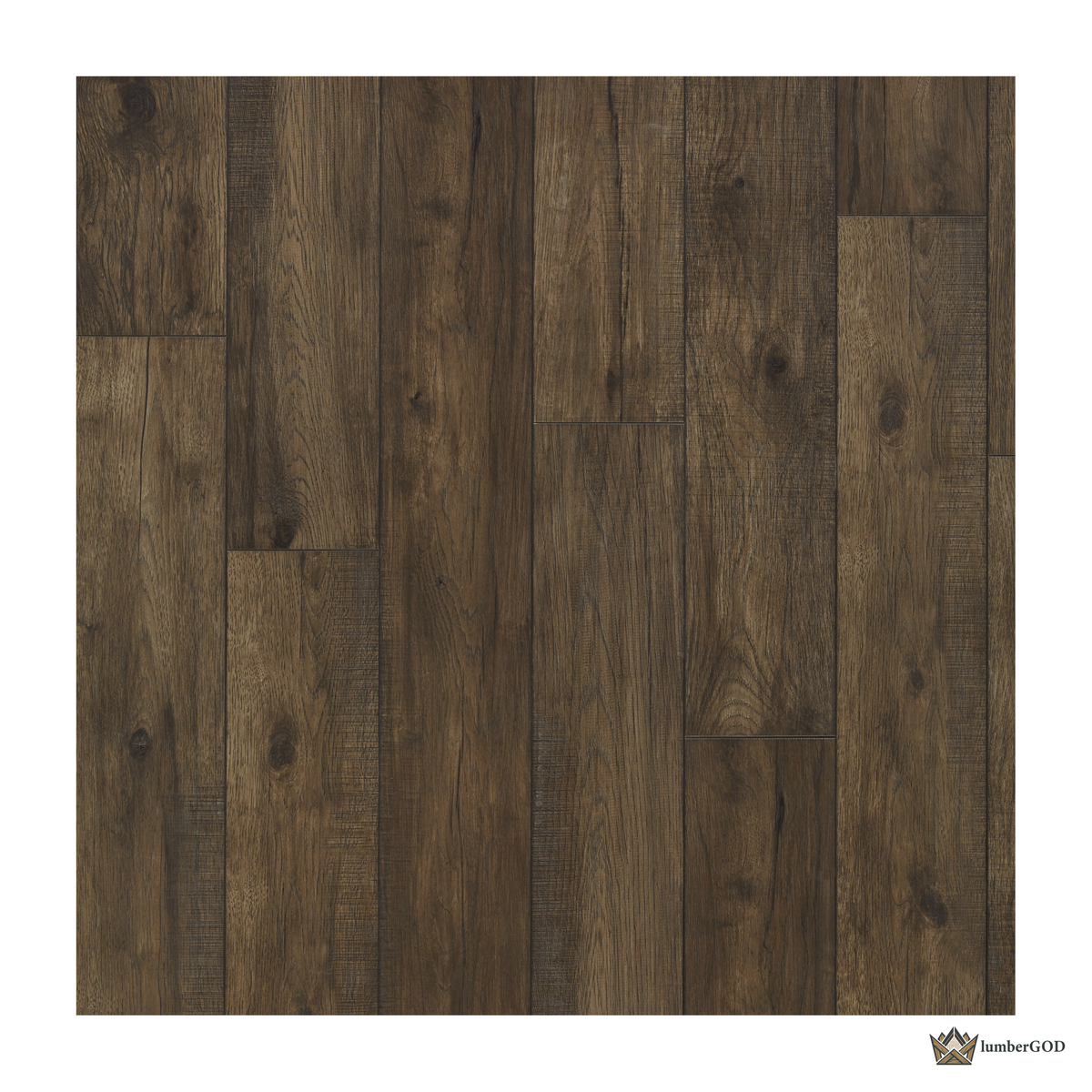 Lumber God 12 mm Dense Core Laminate Wood Flooring, Embossed in Register - front view