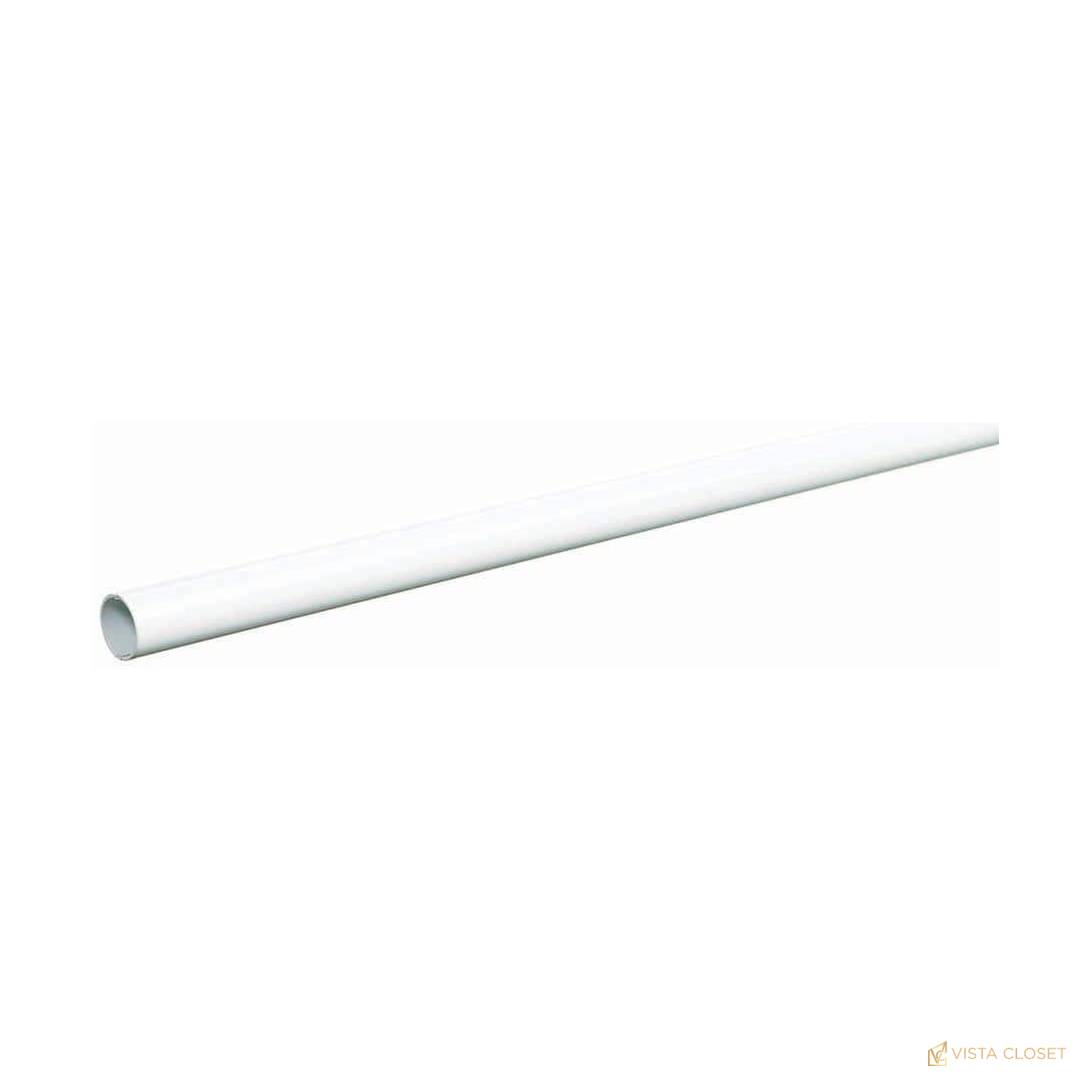 Vista Closet 72 in. White Glide Closet Rod for Ventilated Shelving - front view