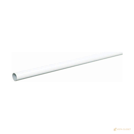 Vista Closet 72 in. White Glide Closet Rod for Ventilated Shelving - front view