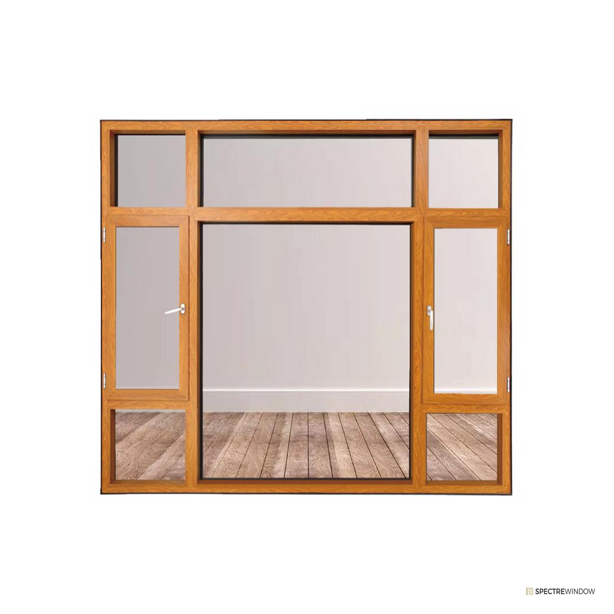 Spectre Window 108 Series Thermally Broken Casement Window with Integrated Security Screen - front view