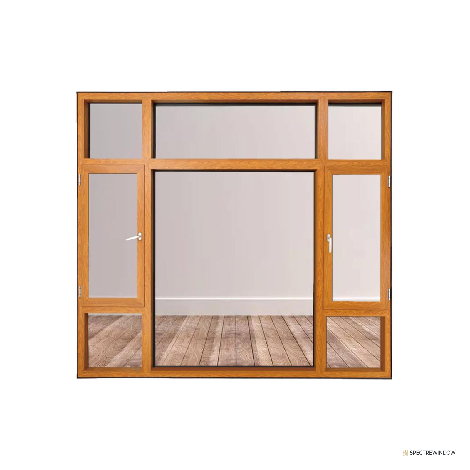 Spectre Window 108 Series Thermally Broken Casement Window with Integrated Security Screen - front view