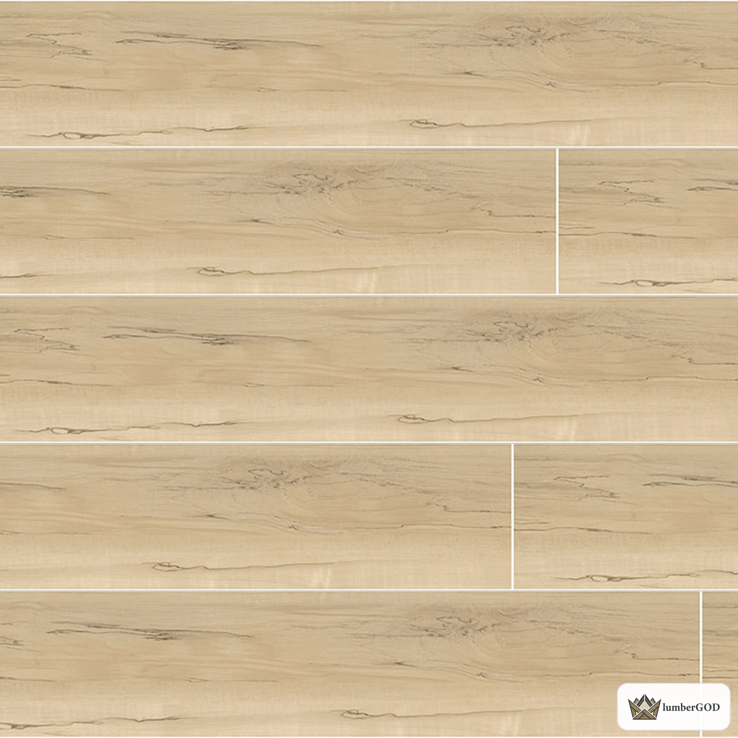 Lumber God 20 Mil Rigid Core Luxury Vinyl Plank, 7x48, Waterproof - front view