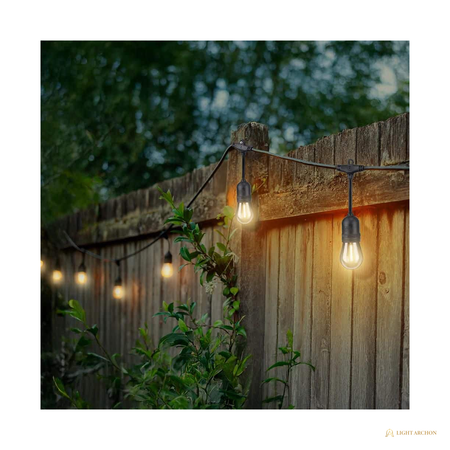 Light Archon Veranda S14 Filament LED Patio Light Strand, Indoor and Outdoor - front view