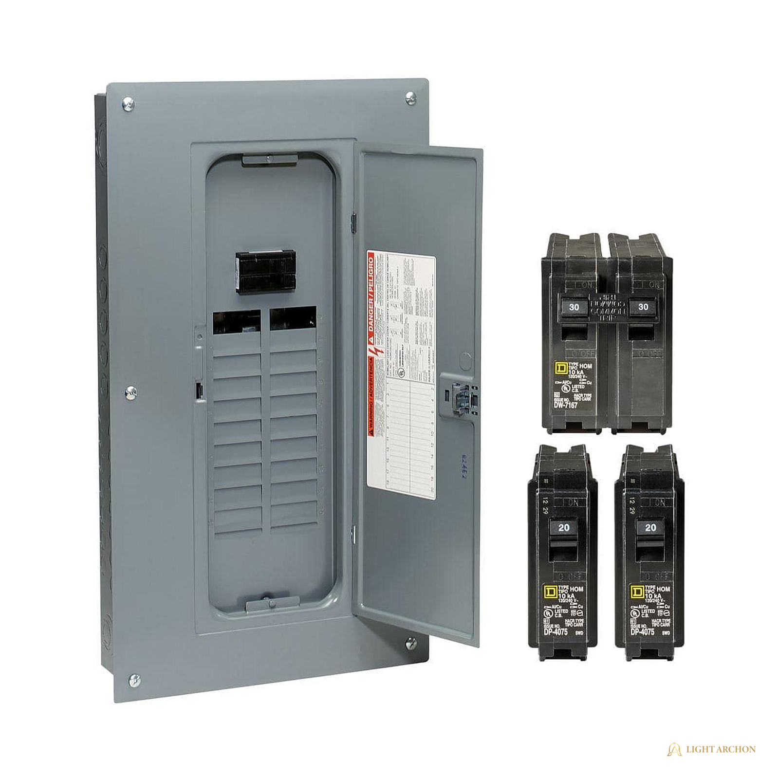 Light Archon Cornerstone 100A Load Center - front view