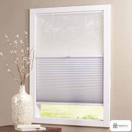 Vanguard Shade Day Night Cordless Cellular Shade, Dual Fabric, Custom Cut - front view