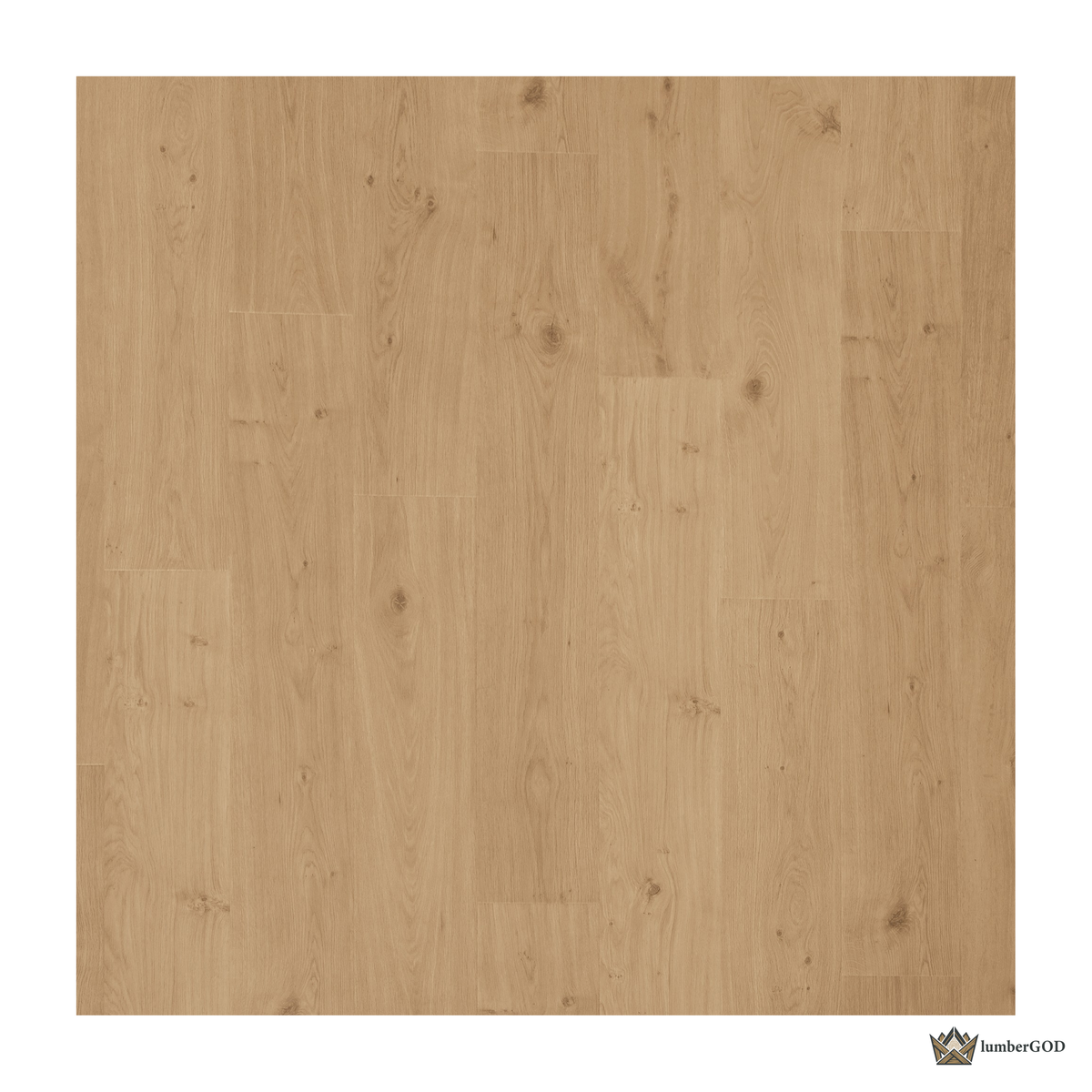Lumber God AC4 Premium Laminate Wood Flooring, 12 mm with Attached Pad - front view