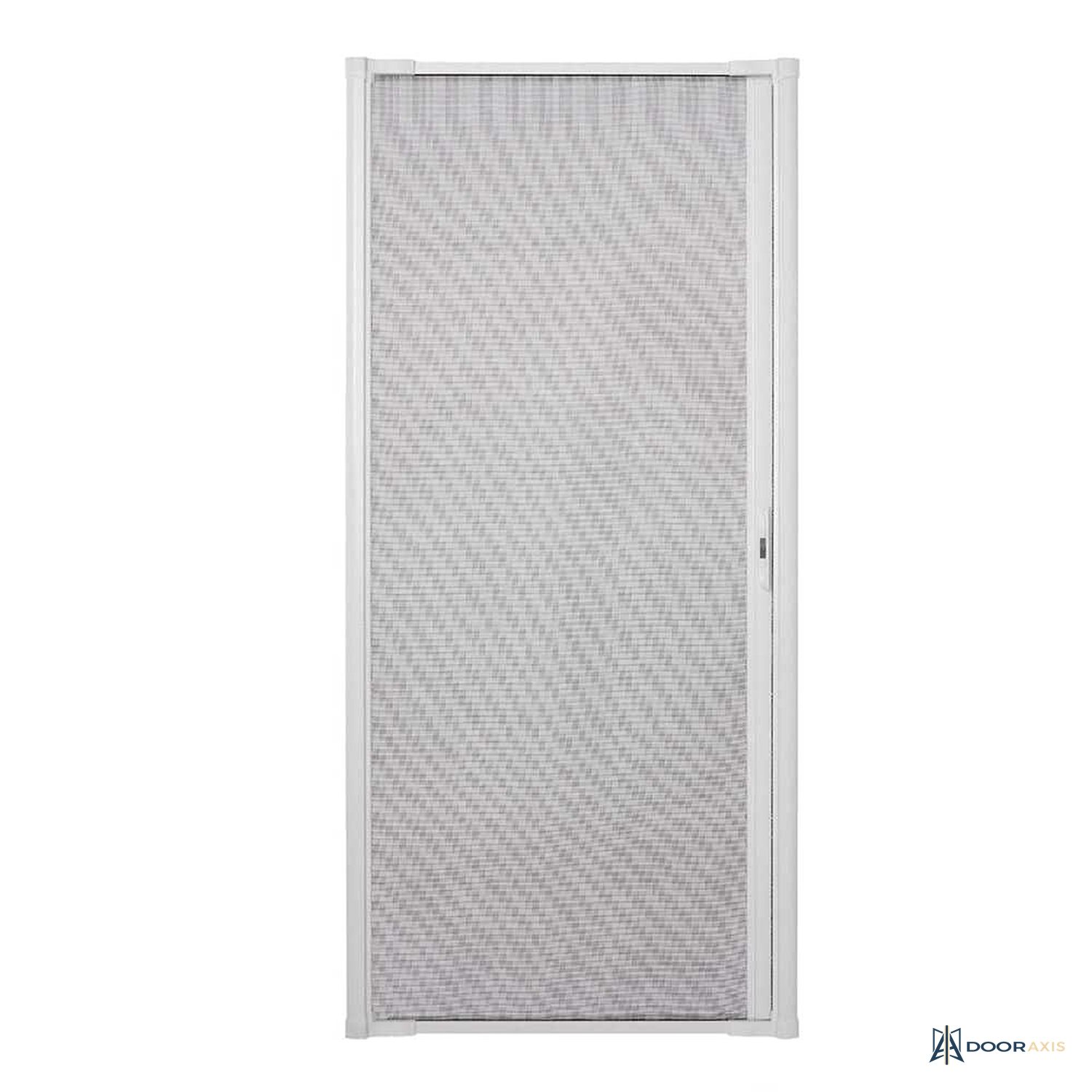 Door Axis 36 in x 80 in Aluminum Retractable Entry Screen Door, Universal Handed - front view