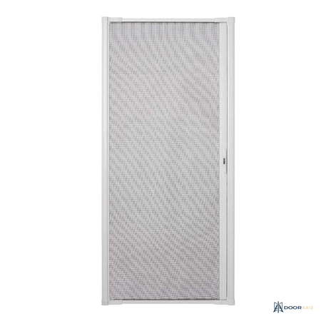 Door Axis 36 in x 80 in Aluminum Retractable Entry Screen Door, Universal Handed - front view