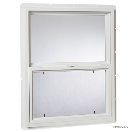 Spectre Window 23.5 in. x 29.5 in. Vinyl Single Hung Utility Window, Single Pane - front view