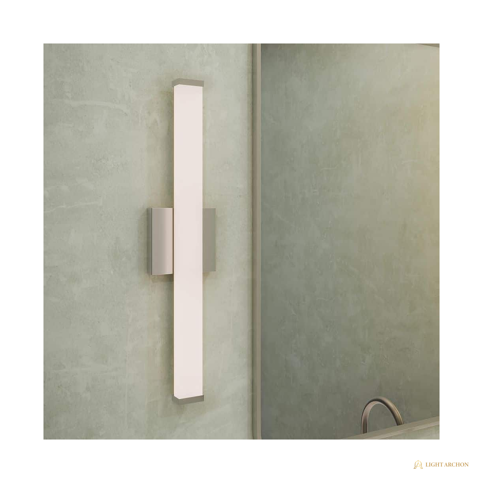 Light Archon Quanta 24 in. Selectable CCT Integrated LED Linear Vanity Light, Brushed Nickel - front view