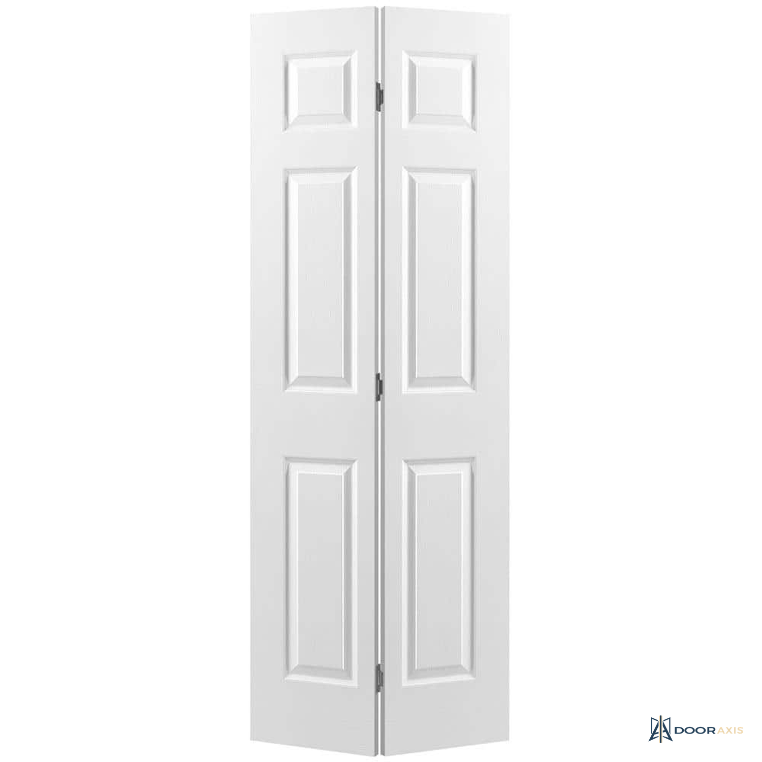Door Axis 24 in x 80 in 6-Panel Textured Composite Hollow Core Bifold Closet Door - front view