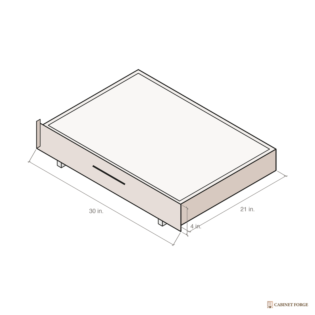 Cabinet Forge Knee Drawers - front view