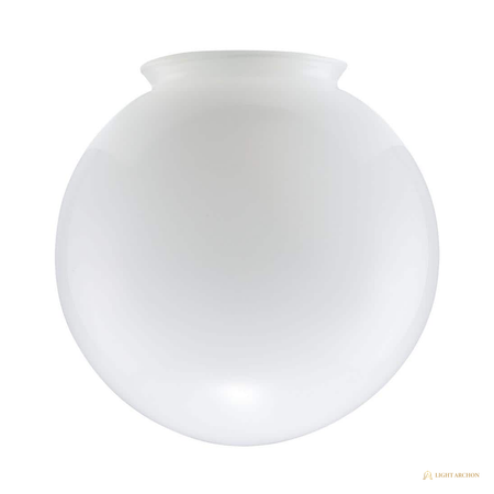Light Archon Opaline 6 in. Spherical Glass Replacement Shade with 3.25 in. Lip Fitter - front view