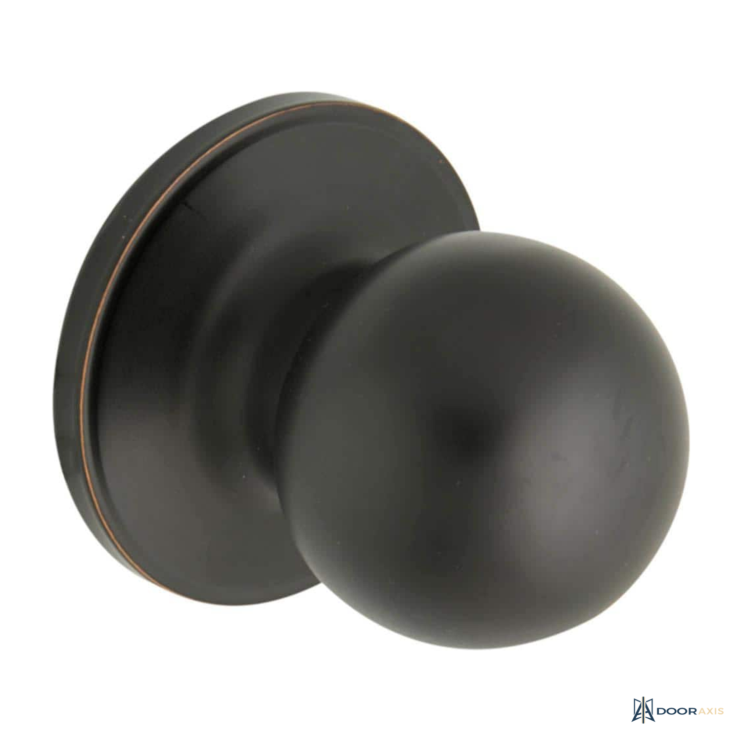 Door Axis Aged Bronze Ball Door Knob - front view