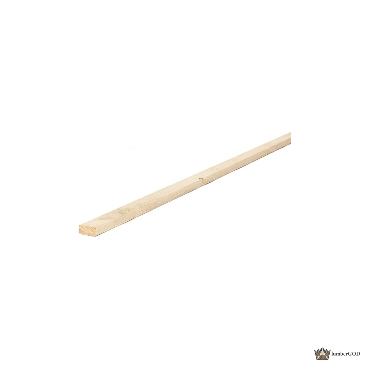 Lumber God 1x2 Furring Strip, 8 ft - front view