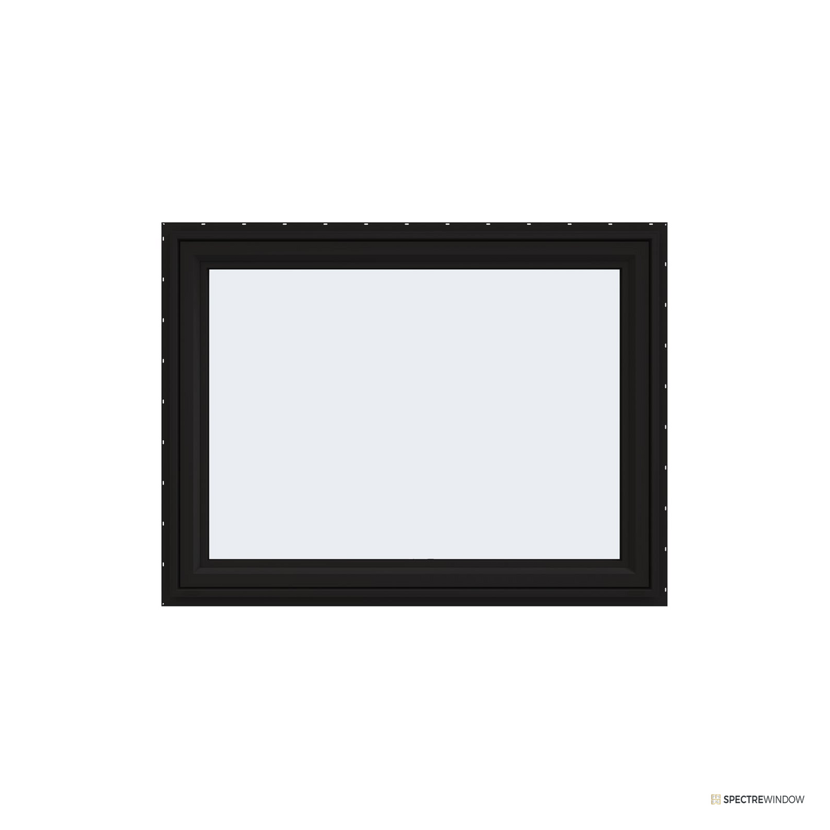 Spectre Window 47.5 in. x 35.5 in. Vinyl Awning Window with Low-E Insulated Glass, Black - front view