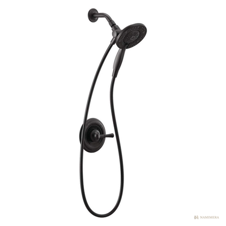 Namimera 2-in-1 Shower Faucet with Detachable Hand Shower, Valve Included, 1.75 GPM, Matte Black - front view