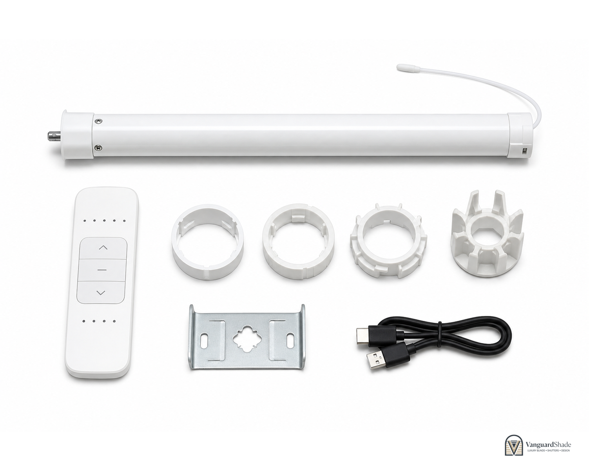Vanguard Shade Rechargeable Retrofit Motor Kit for Roller Shades - front view