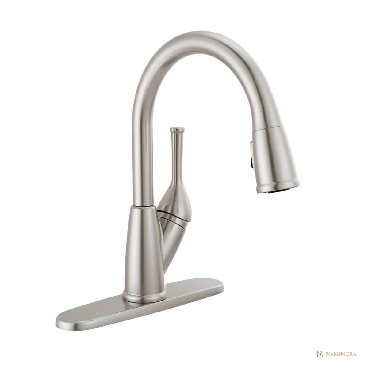 Namimera Pull-Down Kitchen Faucet with Magnetic Dock Sprayer, 1.8 GPM, Stainless Steel - front view