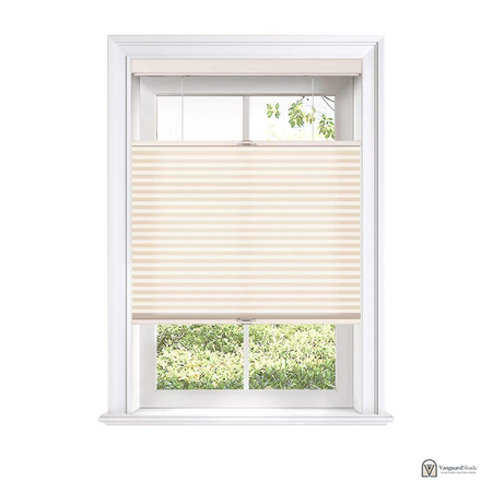 Vanguard Shade Top Down Bottom Up Cordless Cellular Shade, Blackout, Custom Cut - front view
