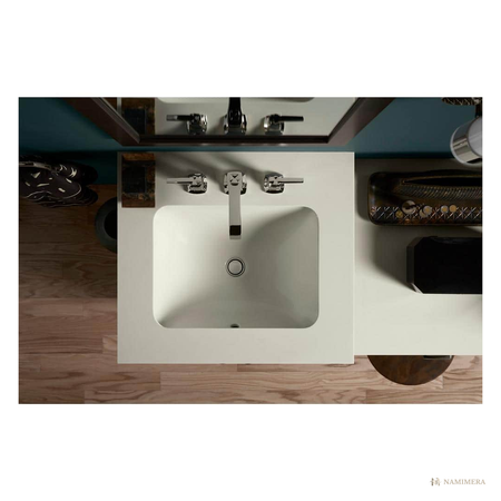 Namimera 20-1/2 in. Undermount Rectangular Vitreous China Bathroom Sink, White - front view