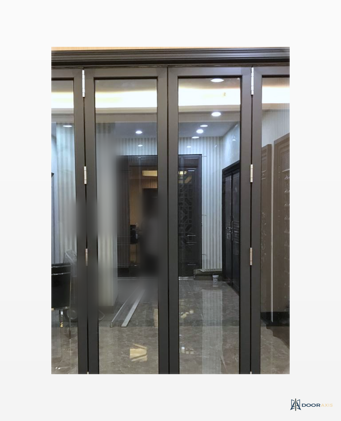 Door Axis 75 Series Heavy Duty Aluminum Bi-Fold Patio Door System, Insulated Glass - front view