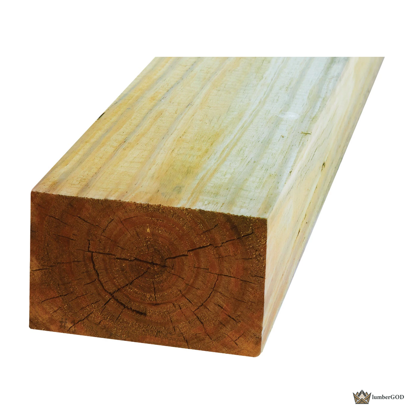 Lumber God 4x6 Pressure Treated Post, Ground Contact - front view