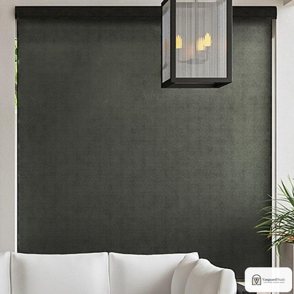 Vanguard Shade Exterior Solar Shade, Crank or Motor Lift, Custom Cut - front view
