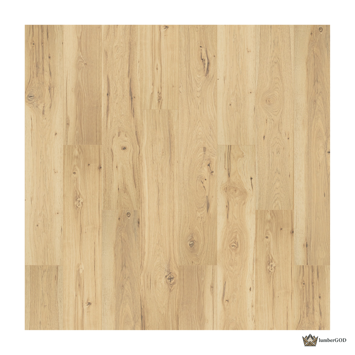 Lumber God AC4 Laminate Wood Flooring, 8 mm with Attached Pad - front view