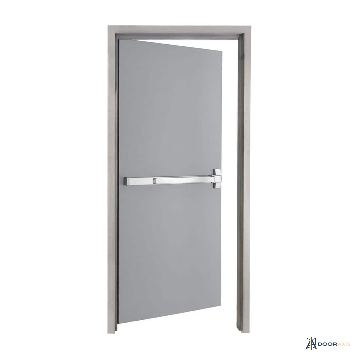 Door Axis 36 in x 84 in Fire-Rated Steel Commercial Door Kit with Panic Bar, Left Hand - front view