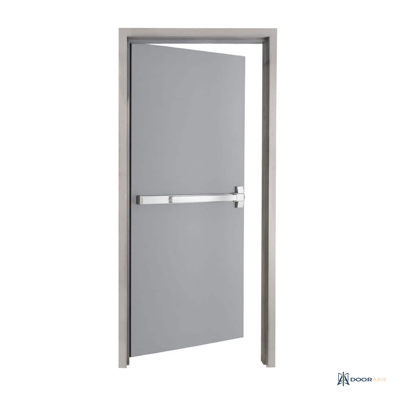 Door Axis 36 in x 84 in Fire-Rated Steel Commercial Door Kit with Panic Bar, Left Hand - front view