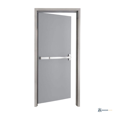 Door Axis 36 in x 84 in Fire-Rated Steel Commercial Door Kit with Panic Bar, Left Hand - front view