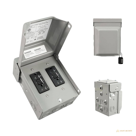 Light Archon PowerDock Outdoor Power Outlet Panels - front view