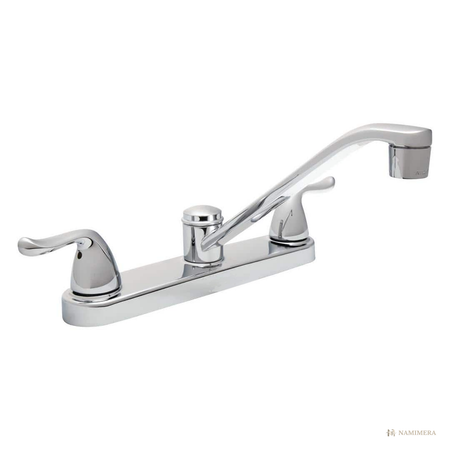 Namimera Low-Profile 2-Handle Standard Kitchen Faucet, 1.8 GPM, Chrome - front view