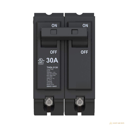 Light Archon Keystone 30A 2-Pole Circuit Breaker - front view