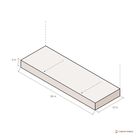 Cabinet Forge Floating Shelves - front view