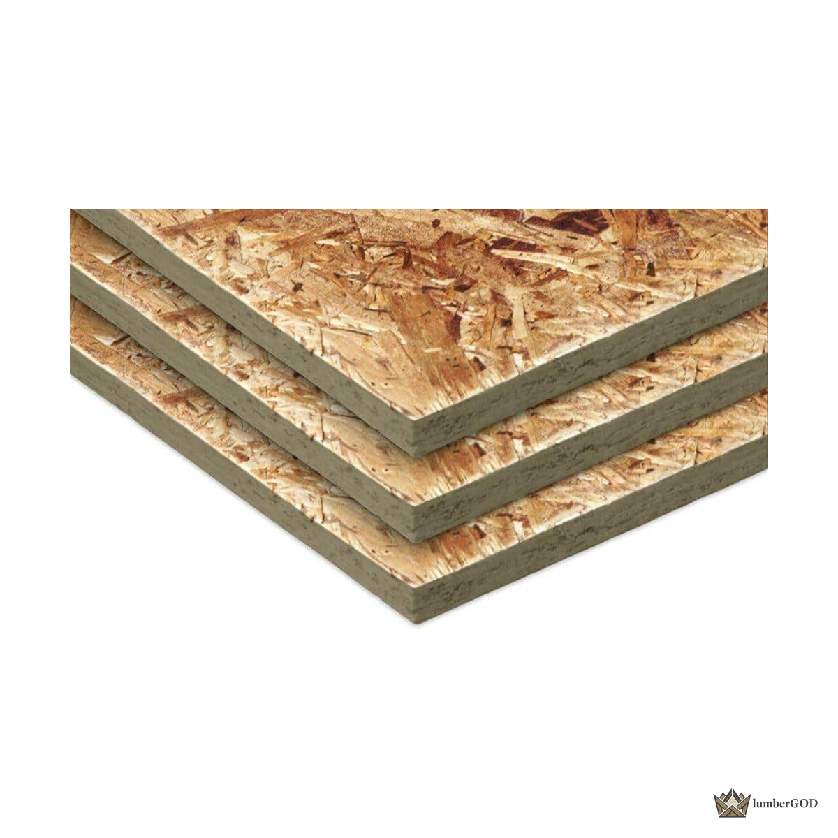 Lumber God 15/32 in OSB Sheathing, 4x8 Panel - front view