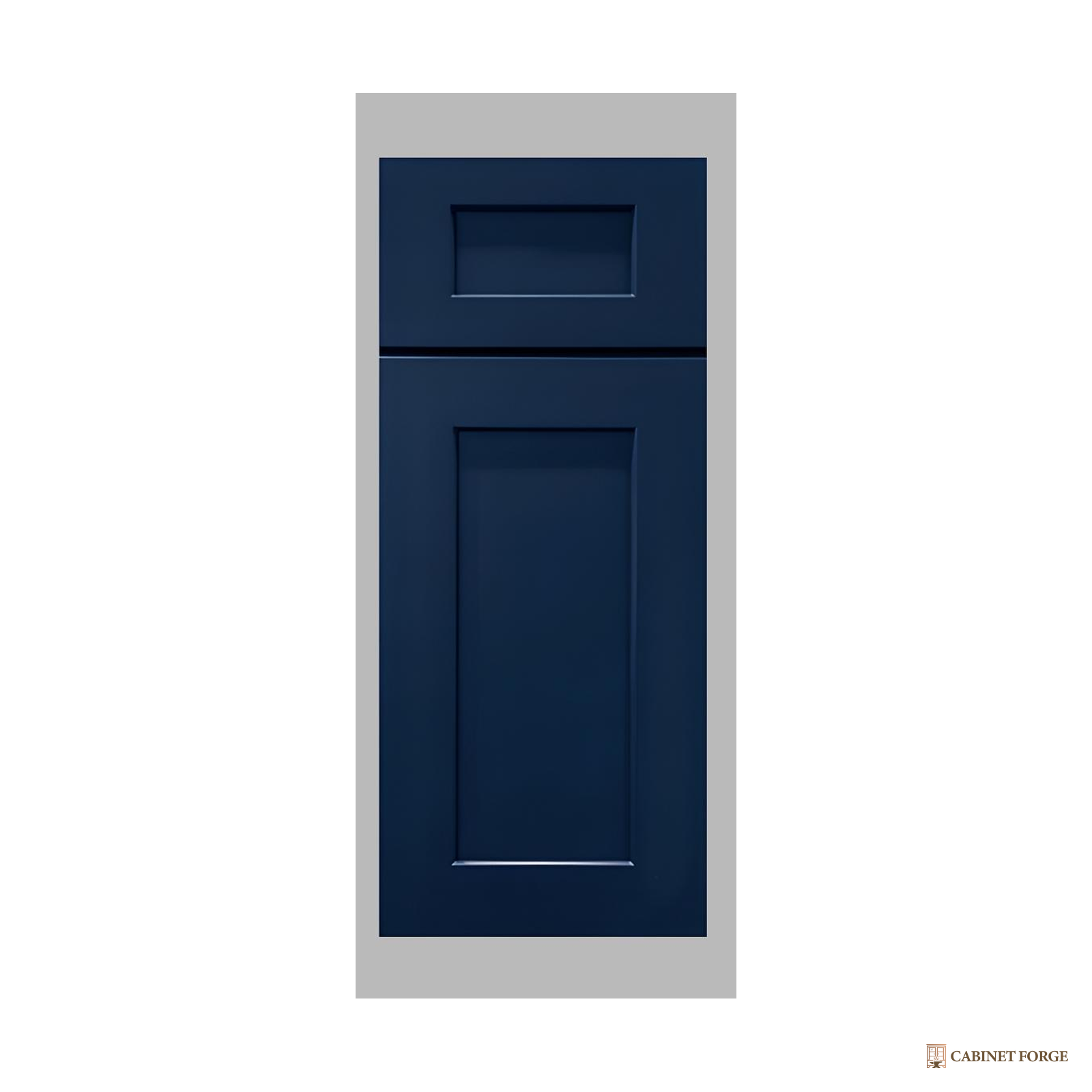 Cabinet Forge Blue Shaker Sink and Specialty Base Cabinet Set - front view