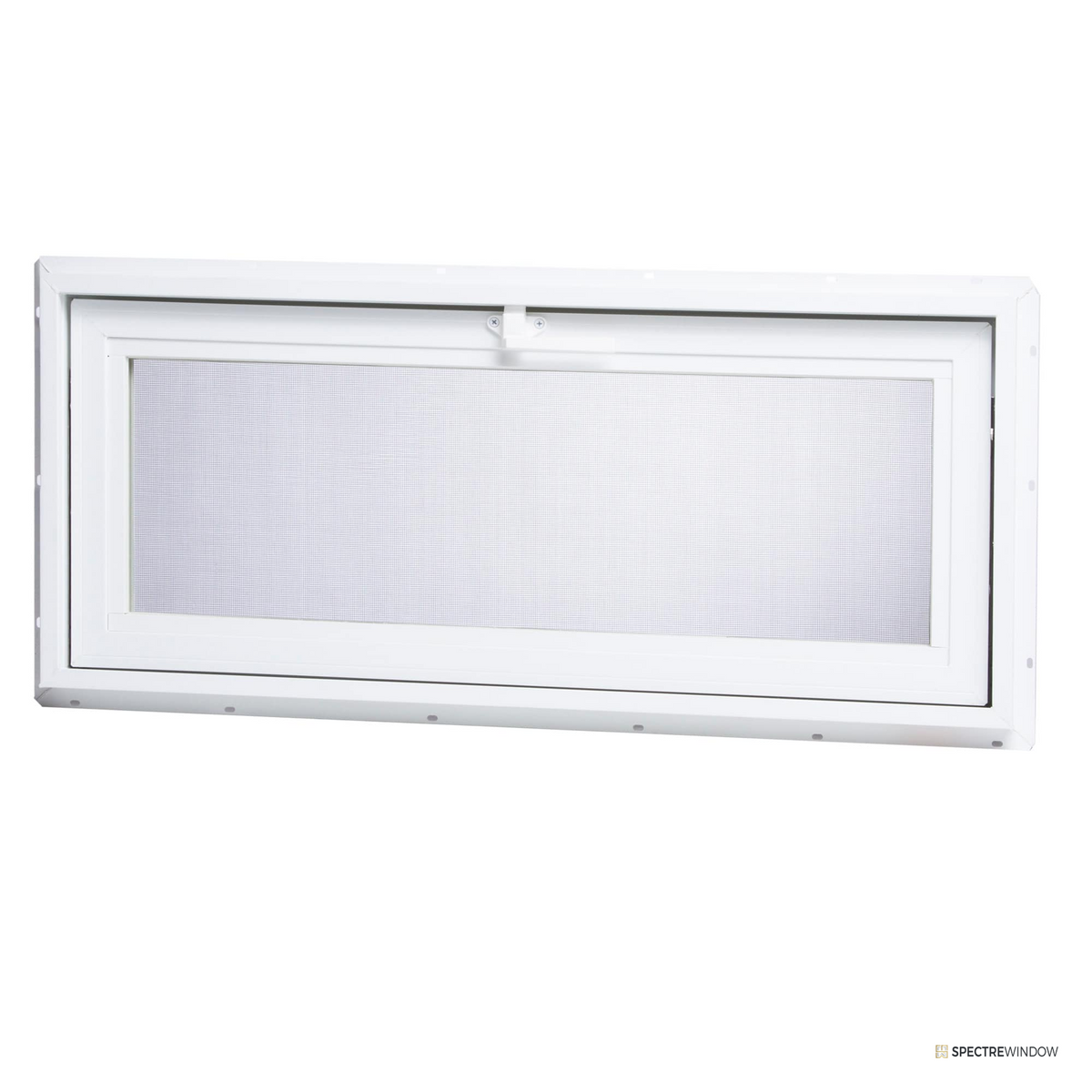 Spectre Window 31.75 in. x 13.75 in. Tilting Vinyl Basement Hopper Window - front view