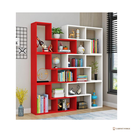 Cabinet Forge Extendable Corner Bookcase - front view