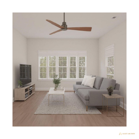 Light Archon Mistral 52 in. Wet-Rated DC Ceiling Fan with Remote Control, Oil Rubbed Bronze - front view