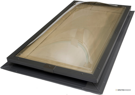 Spectre Window 22.5 in. x 30.5 in. Fixed Self Flashing Aluminum Skylight with Double Strength Glass - front view