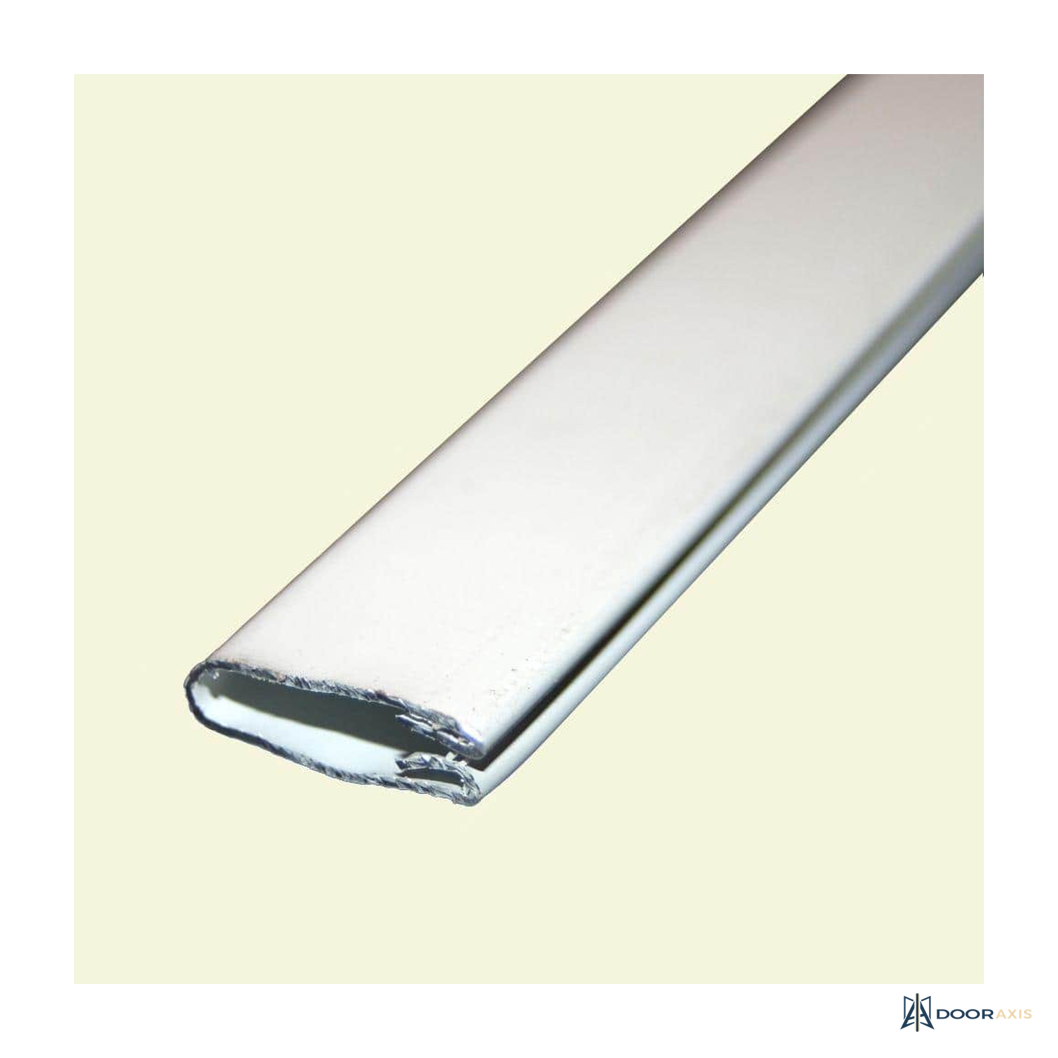 Door Axis 10 ft White Aluminum Kick Plate Channel - front view